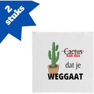 Akyol - kak dus dat je weg gaat brillendoekjes - Quotes - iemand die ontslag neemt - cactus - collega's - werknemers - verjaardagscadeau - verjaardag - cadeau - afscheidscadeau - geschenk - leuke cadeau - kado - gift - 17,8 bij 17,8 cm - 2 stuks