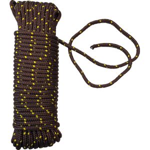 Touw 8 mm 20 m - polypropyleen touw PP, aanmaaklijn, multifunctioneel touw, breien, tuintouw, outdoor - breukbelasting: 700kg, 20m x 8mm bruin-geel