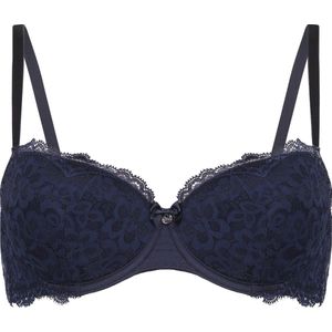 Hunkemöller Dames Lingerie Voorgevormde beugel bh Marine - Blauw - maat F75