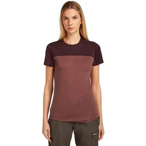 Icebreaker Merino Blend 125 Cool-lite™ Sphere Colour Block T-shirt Met Korte Mouwen Paars S Vrouw