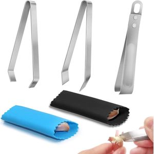 Knoflookhuidverwijderaars - Set van 3 - Roestvrij staal en siliconen