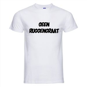 Ruggengraat T-shirt | Grappige tekst | T-shirt tekst | Feest Shirt | Tshirt | Wit Shirt | Ruggengraat | Feest | Party | Carnaval | Maat XL