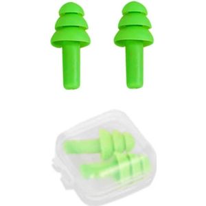 Ulanax® | Oordoppen - Oordopjes - Gehoorbescherming - Geluidsisolatie - Herbruikbaar - siliconen - Groen