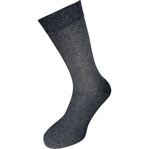 10 paar SENIOR Herensokken - 100% Katoen - Naadloos - Antraciet - Maat 43-46