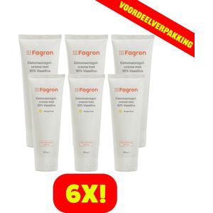 6x Fagron Cetomacrogolcrème Met 10% Vaseline - 100 ml - Voordeelverpakking!