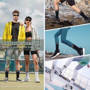 6 Paar Ademend Sportsokken voor Dames en Heren - Tennissokken, Hardloopsokken en Werksokken in Wit en Zwart