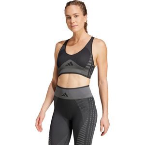 adidas - AEROKNIT - Sportbeha - Zwart - Light Support - Dames
