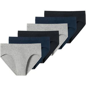 SCHIESSER - Supermini - Slip - Set van 6 - Biologisch Katoen