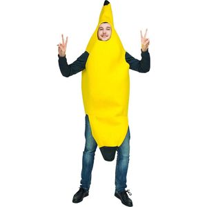 Banaan kostuum - Bananenpak - Carnavalskleding - Carnaval kostuum - Dames - Heren - One-size - geel