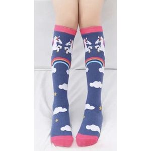 Eenhoorn Kniesokken - Kindersokken - Sokken - Maat 33-36