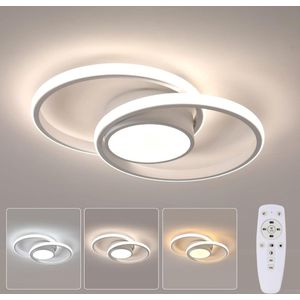 Badkamer Plafondlamp - Plafondlamp Dimbaar 40 W Afstandsbediening Rode Acryl Woonkamer Slaapkamer Keuken Badkamer Wit 3000 K 4500 K 6500 K