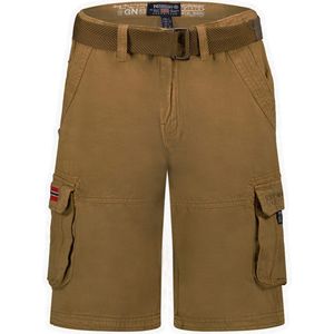 Heren Korte Broek Zakken Geographical Norway Pionec Kaki - 3XL