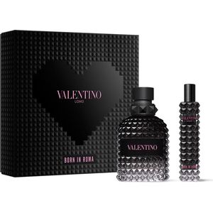 Valentino Uomo Born In Roma Giftset - 50 ml eau de toilette spray + 15 ml eau de toilette spray - cadeauset voor heren