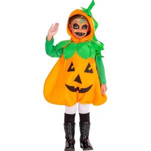 dressforfun - Kinderkostuum pompoen 104 (3-4y) - verkleedkleding kostuum halloween verkleden feestkleding carnavalskleding carnaval feestkledij partykleding - 300096