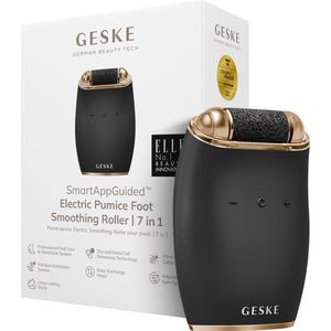 GESKE Electric Pumice Foot Smoothing Roller | 7 in 1 | Elektrische Voetvijl & Exfoliator | Langdurige Puimsteen | Voor Zachte Voeten | Geavanceerde Eeltverwijdering | Ideaal voor je Pedicureset