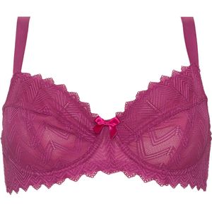 Guy de France - Beugel BH paars - micro + broderie - 85C