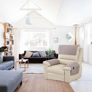 1-zits stoelkussen, gewatteerd, stoelbeschermer voor relaxstoel, waterdicht, stoelbeschermer, relax, stoelbescherming, huisdieren voor honden en kinderen (lichtgrijs)