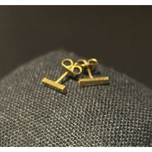 No-Fade Goud-Stijl Vergulde Kleine Rechthoekige Oorbellen Sieraden Voor Dames En Heren