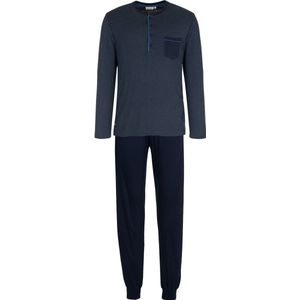 Pastunette Pyjamaset - Katoen - Donkerblauw - Knoopsluiting - Maat 2XL