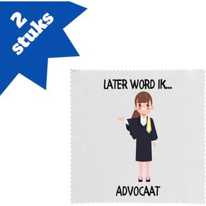 Akyol - later word ik advocaat brillendoekjes - Advocaat - advocaten - juridisch medewerker - jurist - advocate - recht - rechter - verdediger - raadsman - pleiter - wetgeleerde - meester - rechtskundige - rechtsgeleerde - 17,8 bij 17,8 cm - 2 stuks