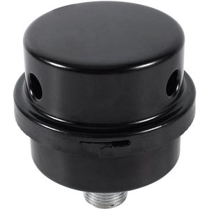 Compressor Connector Black Metal Air Compressor Suction Filter Silencer Threaded 3/8"" 16MM