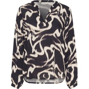 Kaffe - Blouse 'KAbeathe' - Beige - Wijde Blouse - Lange Mouw