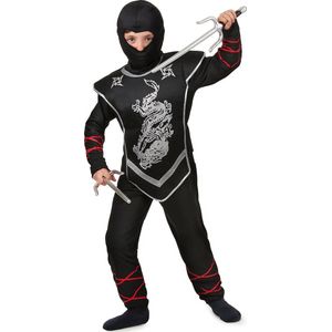 Zwart ninja kostuum voor jongens  - Verkleedkleding - 152/158