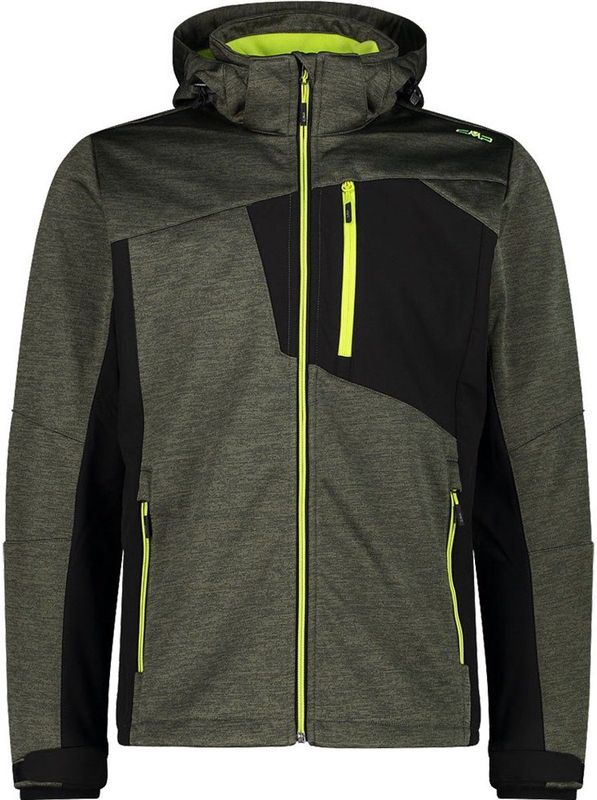 Cmp - 33A1787 - Softshelljack - Groen - Met Afneembare Capuchon