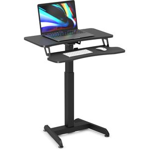 Worktrainer - Updesk High Zwart - Gasveer bediening - Hoogte 80 x 122 cm - Breedte 80 cm - Compact Stabureau