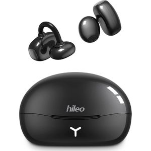 hileo hi85 - Draadloze Oordopjes met Oplaadcase – Zwart - Ear clip Air Conduction - Sport - Open-Ear - Bluetooth V6.0 – Draadloze oortjes – Geschikt voor IOS/Android - HD audio