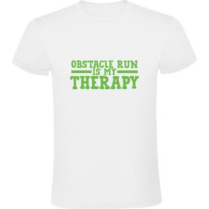 Obstacle run is my therapy Heren T-shirt - triathlon - sport - trainen - hindernis