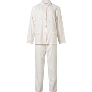 Lunatex - 641511 - Dames Pyjama - Flanel - Wit