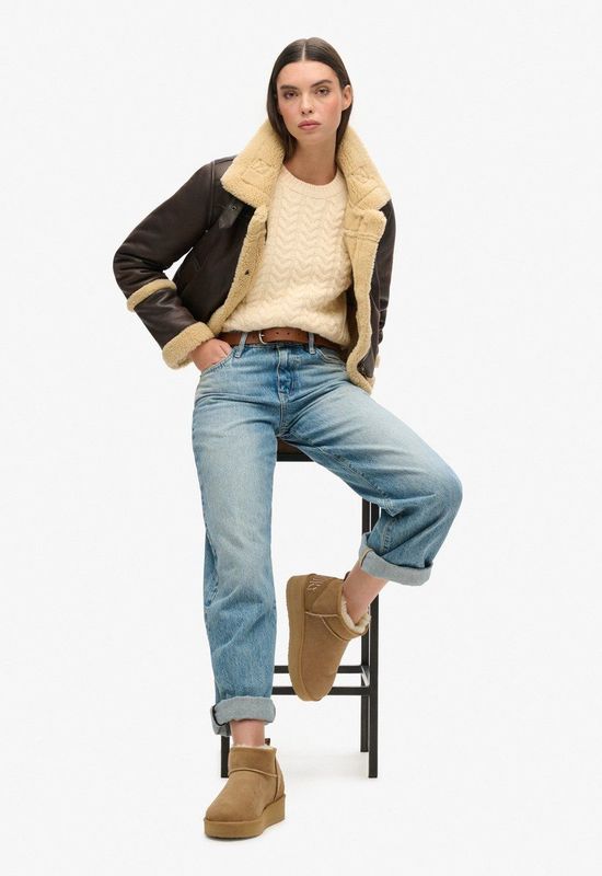 Superdry - WF210076A - Booties - Zwart - Leer