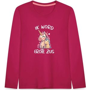 Ik Word Grote Zus Eenhoorn Regenboog Meisje Premium T-Shirt Kinderen Met Lange Mouwen