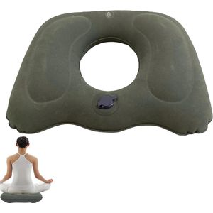 Brenzoos - Opblaasbaar Donutkussen - 45,7 cm - Draagbaar Ringkussen voor Drukontlasting en Pijnverlichting