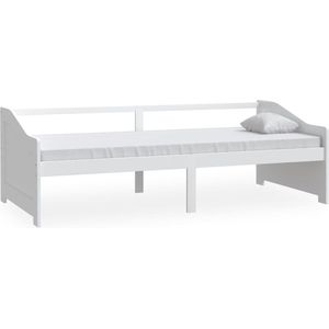 vidaXL - Bedbank - 3-zits - massief - grenenhout - 90x200 - cm - wit