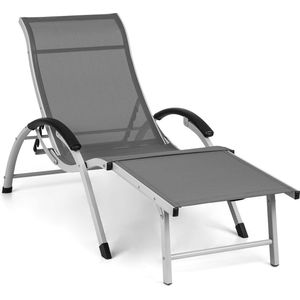 Sunnyvale ligstoel met voetensteun aluminium 4 standen