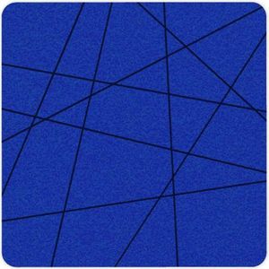 Lijnen vilt onderzetter vierkant - Donkerblauw - 6 stuks – 9,5 x 9,5 cm - Tafeldecoratie - Glas onderzetter - Cadeau - Woondecoratie - Woonkamer - Tafelbescherming - Onderzetters Voor Glazen - Keukenbenodigdheden - Woonaccessoires - Tafelaccessoires