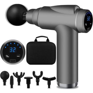 White-Label® Massage Gun Professioneel - Massage Apparaat - Theragun - Grijs