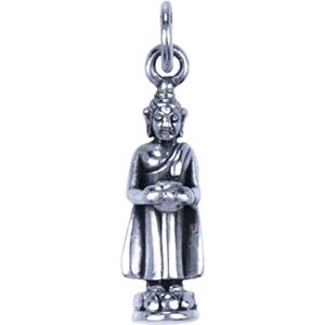 Zilveren Boeddha ketting hanger - geboortedag Woensdag