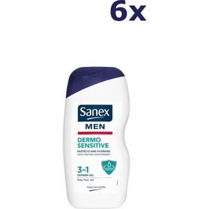 6x Sanex Douchegel - 250ml - men sensitive