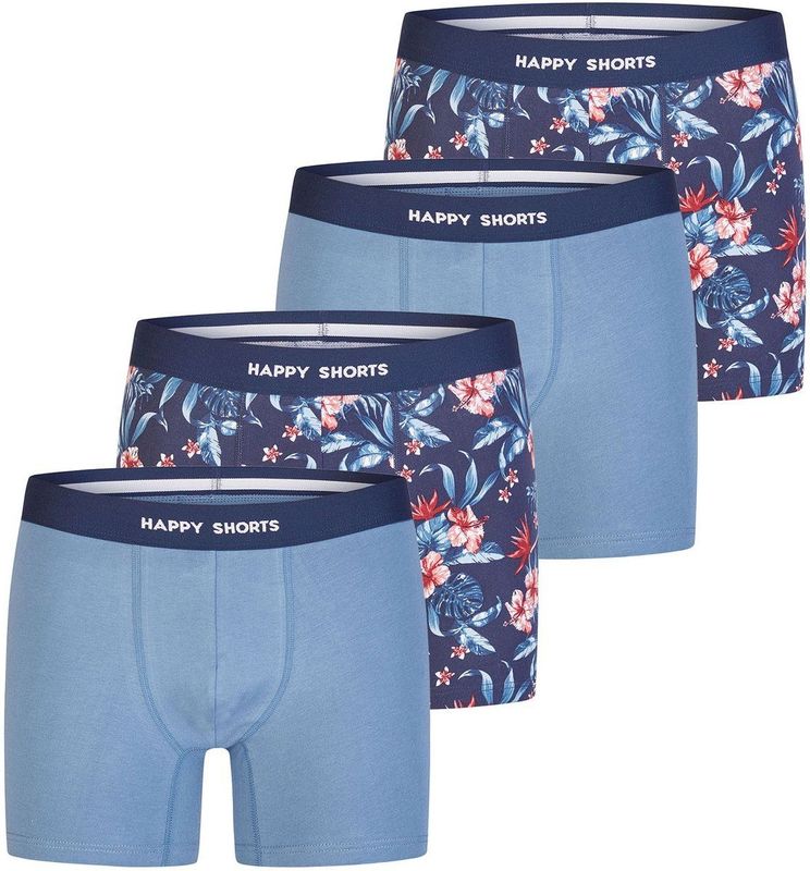 Happy Shorts - Boxershorts - Marine - 4er-Pack