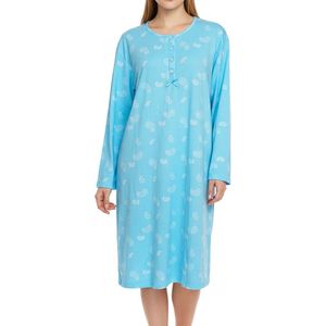 FINE WOMAN® 6571 Gevoerde Nachthemd 100CM M lichtblauw