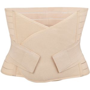 1 Postpartum taille-shaping riem voor dames, ademende sport taille-afslankriem, buik-shaping riem (abrikoos) - One Size Fits All
