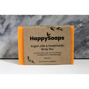 Happy Soaps - Bodybar - Arganolie & Rozemarijn - Plasticvrij