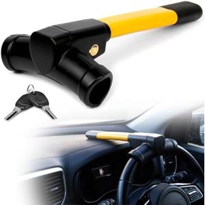 Selbro ® Geel T-Bar Stuurslot - Hoge Zichtbaarheid Anti-Diefstal Beveiligingssysteem