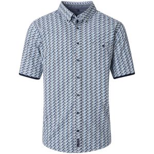 Casa Moda wit blauw overhemd maat 6XL