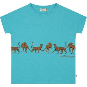 Smitten Organic - Safari 'lopende luipaard' korte mouwen T-shirt