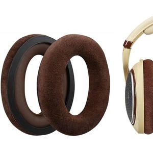Vervangende Oorkussens voor Headsets - Zachte Velours Oorkussens, Compatibel met HD598, HD599, 569, 559 - Bruin