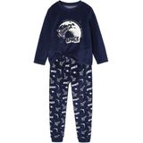 Vertbaudet - Pyjama - Fluweel - Raketprint - Voor Jongens
